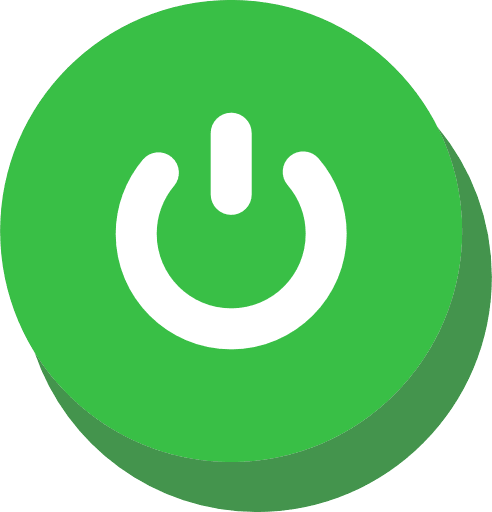 Turn Off Button Green Icon