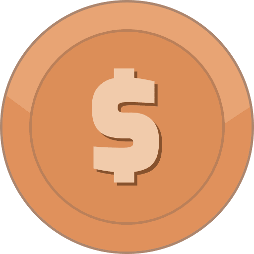 Bronze Coin Dollar Icon