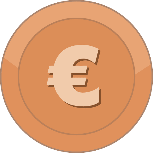 Bronze Coin Euro Icon