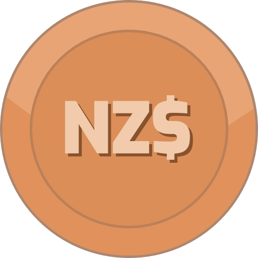 Bronze Coin New Zealand Dollar Icon