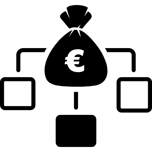 Euro Income Distribution Icon