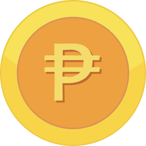 Gold Coin Philippine Peso Icon