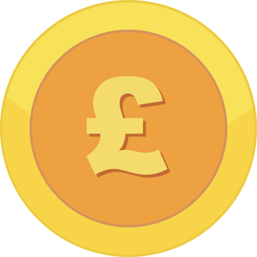 Gold Coin Pound Icon