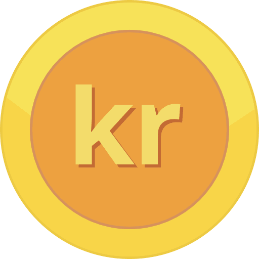 Gold Coin Swedish Krona Icon