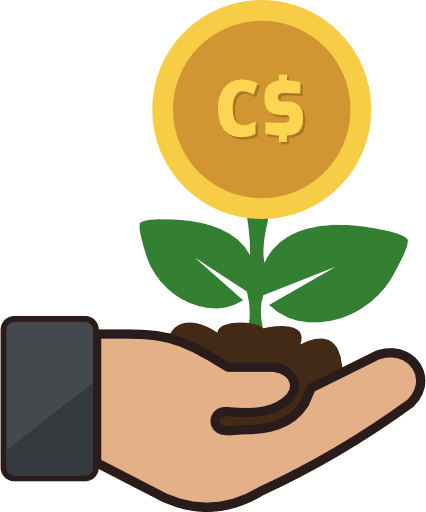 Investment Canadian Dollar Color Icon