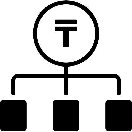 Kazakhstani Tenge Money Allocation Icon