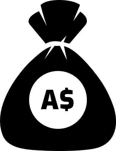 Money Bag Australian Dollar Icon