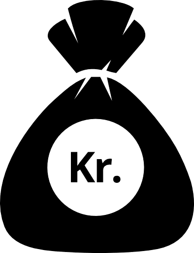 Money Bag Danish Krone Icon