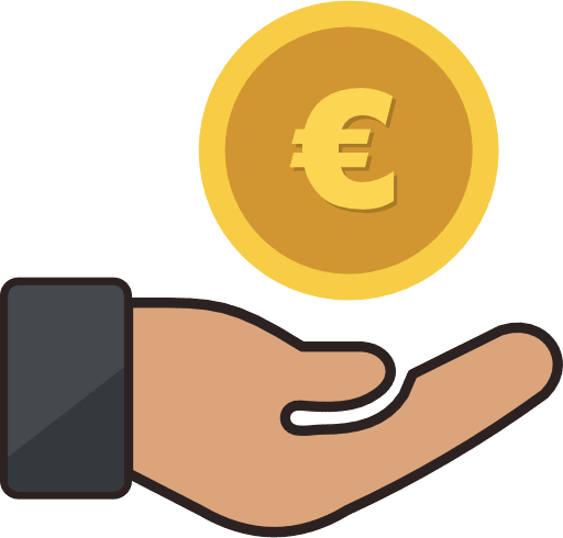 Money Receiving Euro Color Icon