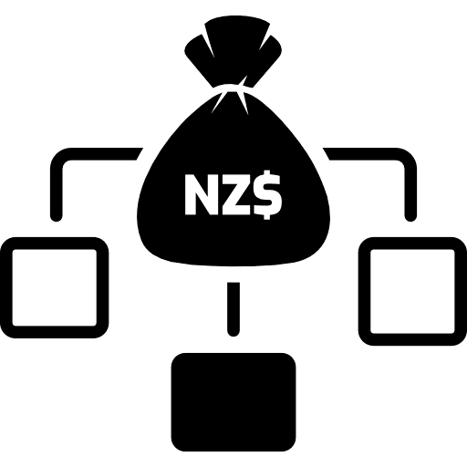 New Zealand Dollar Income Distribution Icon