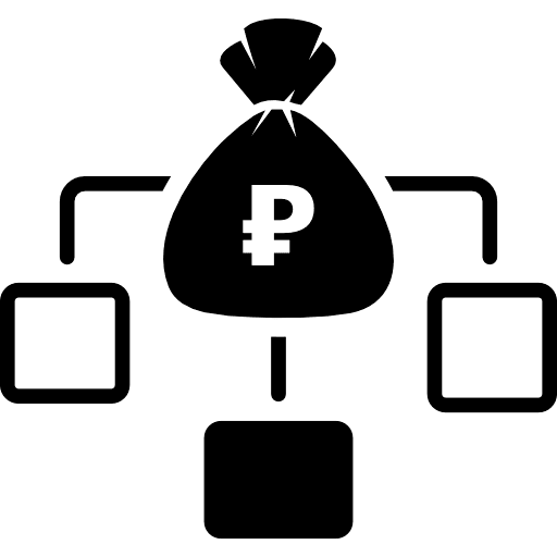 Rouble Income Distribution Icon