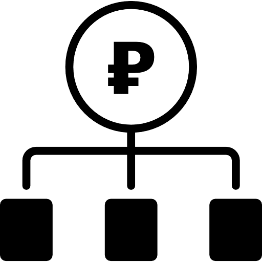 Rouble Money Allocation Icon