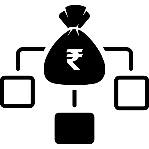 Rupee Income Distribution Icon