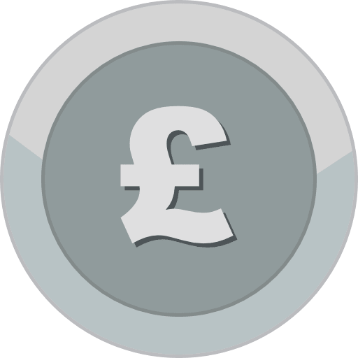 Silver Coin Pound Icon