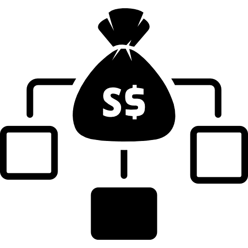 Singapore Dollar Income Distribution Icon