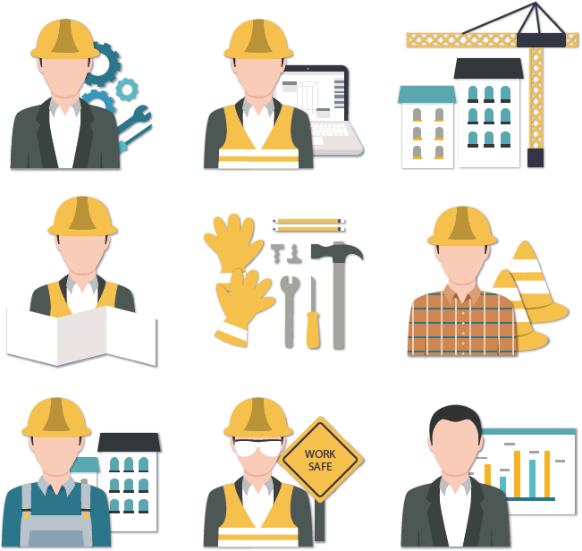 Vector Icons Workers Worker Engineering Construction Architectural Icon