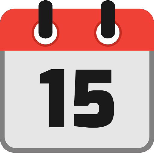 Calendar Date 15 Icon