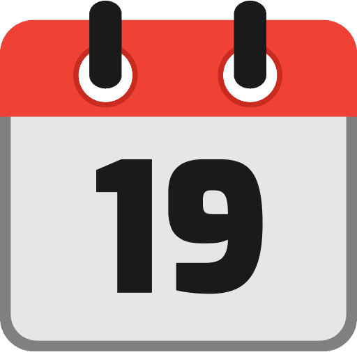 Calendar Date 19 Icon