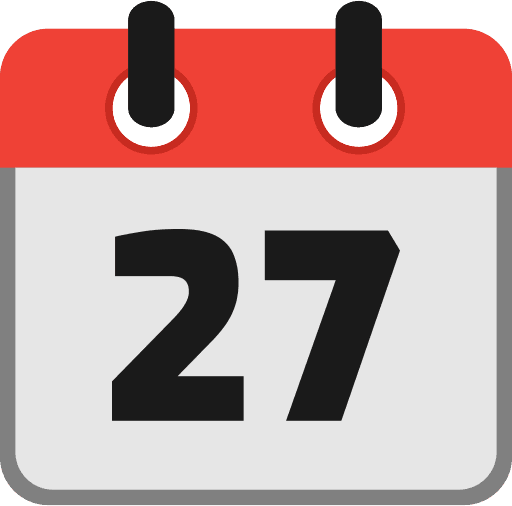 Calendar Date 27 Icon