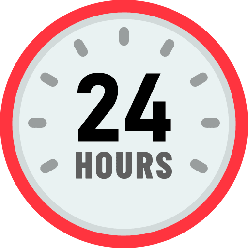 24 Hours Color Icon