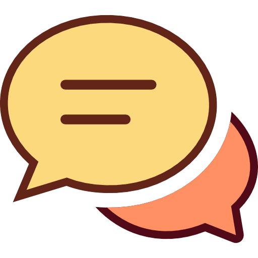 Two Overlapping Speech Bubbles Icon