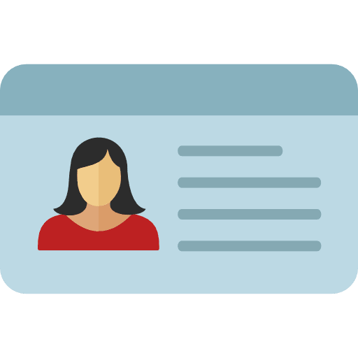 Id Card Woman Color Icon