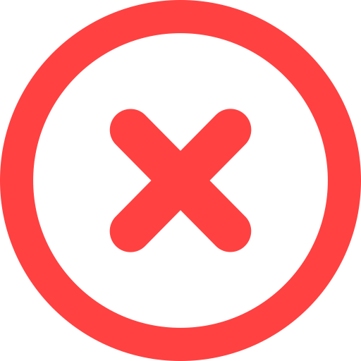 Red X Line Icon