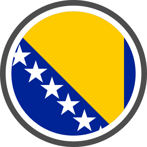 Bosnia And Herzegovina Flag Round Icon