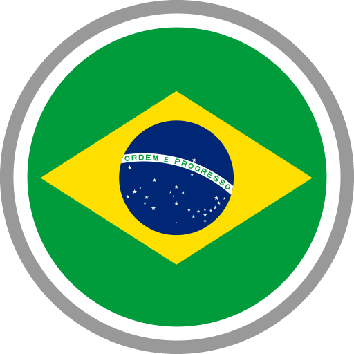 Brazil Flag Round Circle Icon