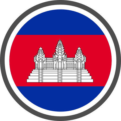 Cambodia Flag Round Circle Icon