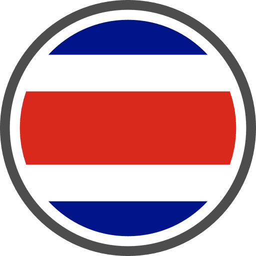 Costa Rica Flag Round Circle Icon