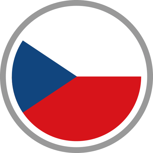 Czech Republic Flag Round Circle Icon