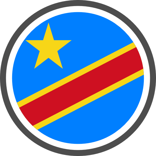 Democratic Republic Of The Congo Flag Round Icon