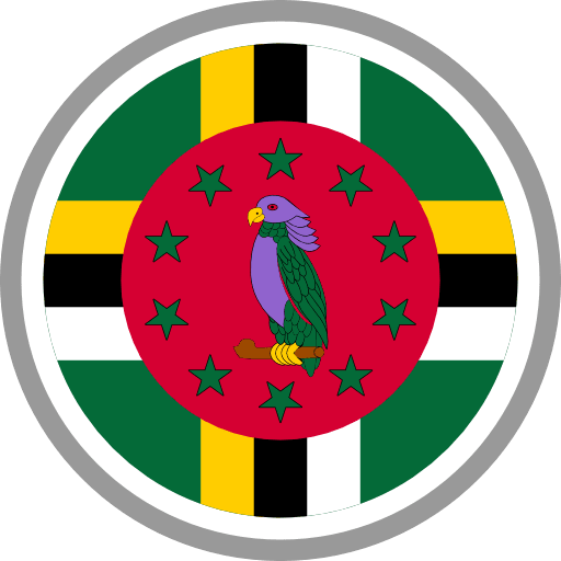 Dominica Flag Round Circle Icon