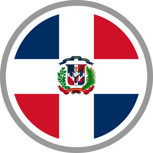 Dominican Republic Flag Round Circle Icon