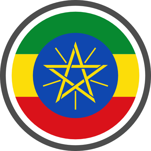 Ethiopia Flag Round Circle Icon