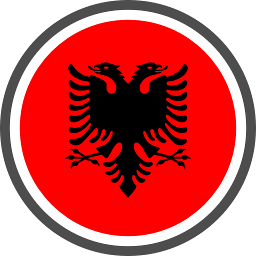 Albania Flag Round Circle Icon