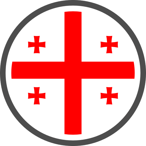 Georgia Flag Round Circle Icon