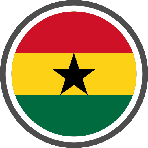 Ghana Flag Round Circle Icon