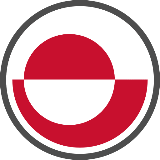 Greenland Flag Round Circle Icon