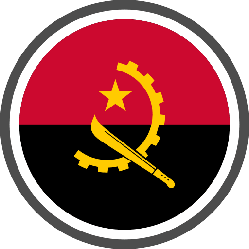 Angola Flag Round Circle Icon