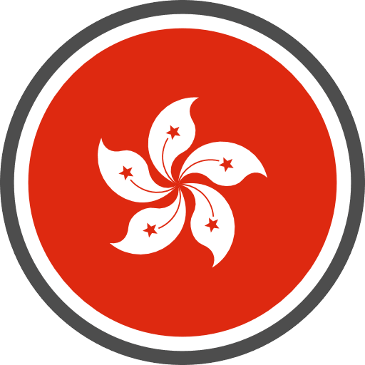 Hong Kong Flag Round Circle Icon