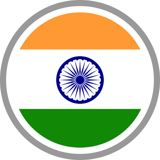 India Flag Round Circle Icon