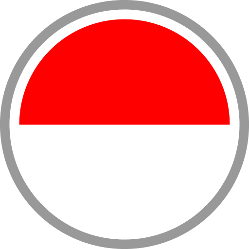 Indonesia Flag Round Circle Icon