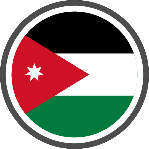 Jordan Flag Round Circle Icon