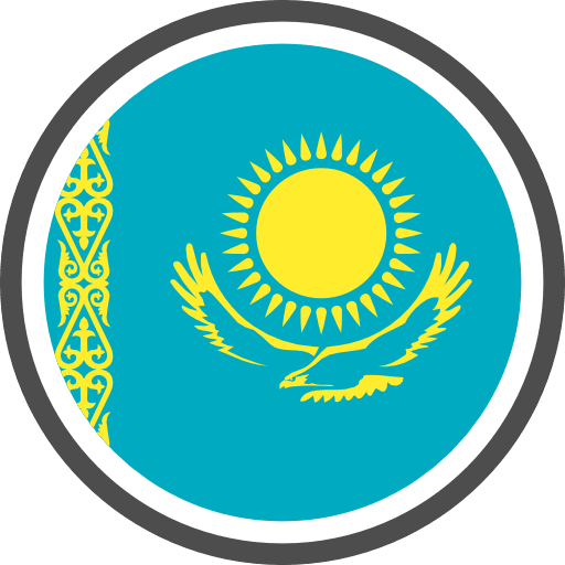 Kazakhstan Flag Round Circle Icon