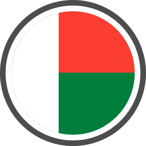 Madagascar Flag Round Circle Icon