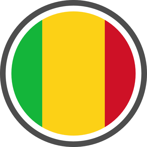 Mali Flag Round Circle Icon