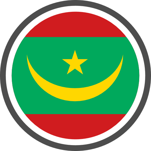 Mauritania Flag Round Circle Icon