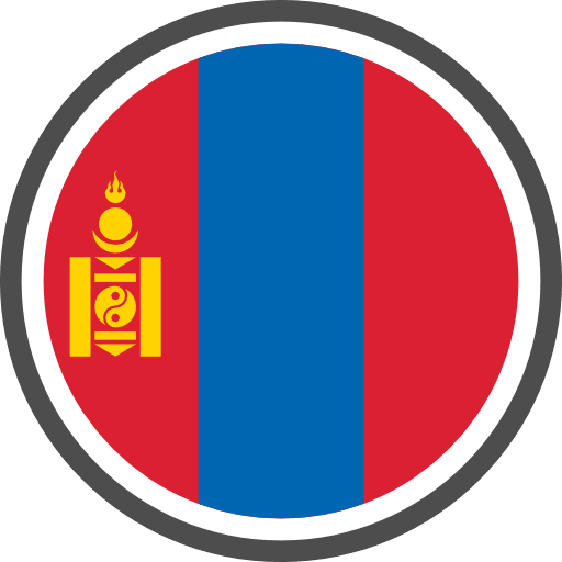 Mongolia Flag Round Circle Icon